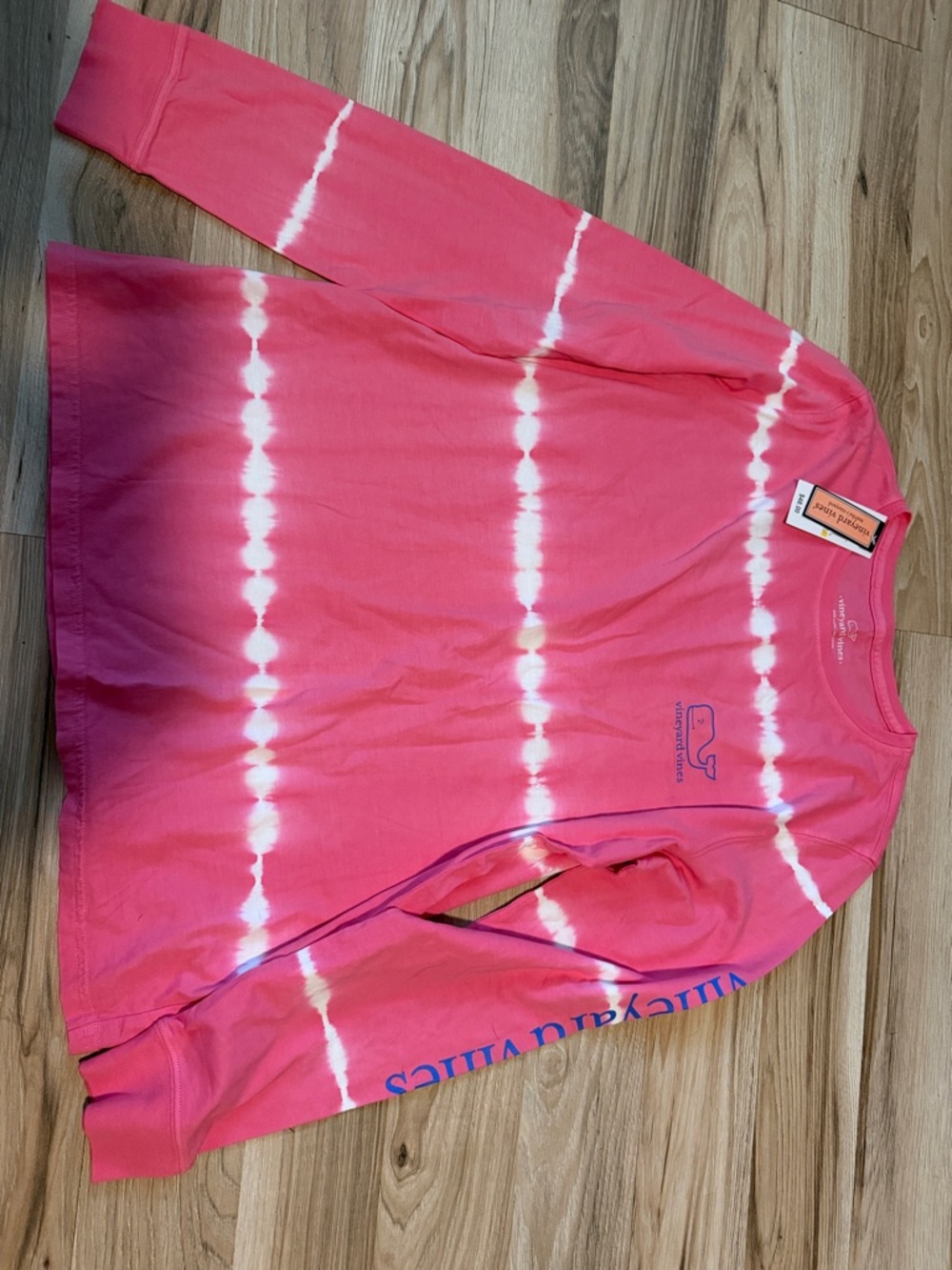 Vineyard Vines Pink Tie-Dye Long Sleeve Tee
